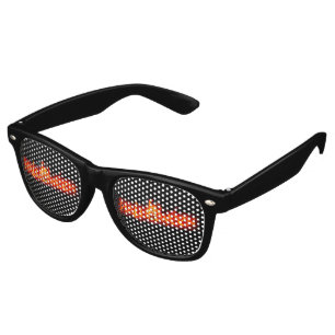 Lunettes De Fête Retro Le lettrage massif enflammé d'Halloween de Slipper