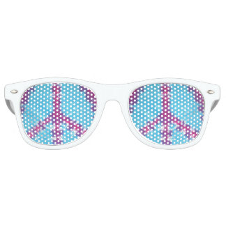 Lunettes De Fête Retro le parti rétro adulte tiedye signe la paix