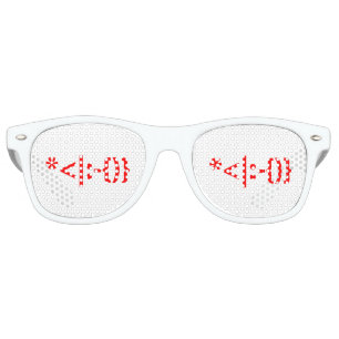 Lunettes De Fête Retro Le Père Noël avec la barbe Émoticon de Noël