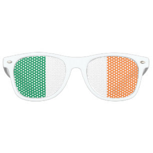 Lunettes De Fête Retro Le tricolore irlandais   Drapeau de l'Irlande