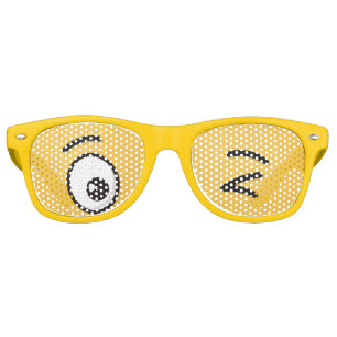 Lunettes De Fête Retro Le visage Jetant un baiser