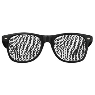 Lunettes De Fête Retro Le zèbre barre des nuances de partie