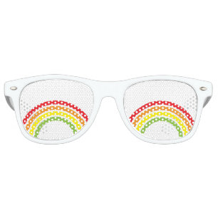 Lunettes De Fête Retro lentilles arc-en-ciel