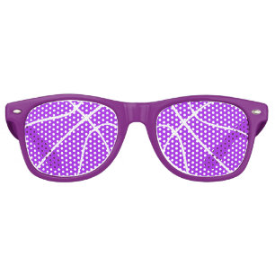 Lunettes De Fête Retro L'équipe de basket pourpre évente la partie de