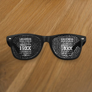 Lunettes De Fête Retro Les légendes personnalisées sont nées à la dat