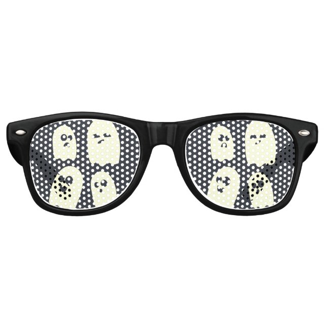 Lunettes De Fête Retro Les mignons fantômes d'Halloween (Devant)