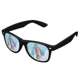 Lunettes De Fête Retro Les personnages de Slipperyjoe's deux super-héros 