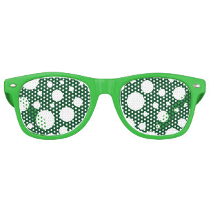 Lunettes De Fête Retro Les tons verts de la fête des Spots