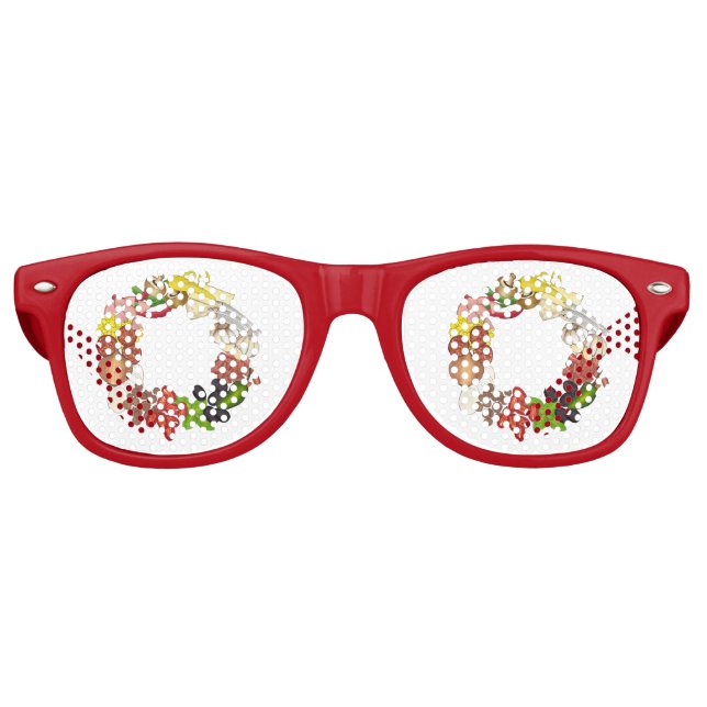 Lunettes De Fête Retro Les Toppings De Pizza Font Votre Propre Décor Anni (Devant)