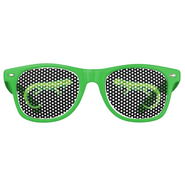 Lunettes De Fête Retro Lézard vert (Devant)