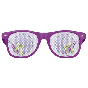 Lunettes De Fête Retro Lilac, Casquette à large bord