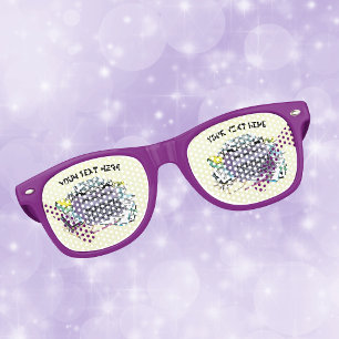 Lunettes De Fête Retro Livre de machine à écrire manuelle vintage violet