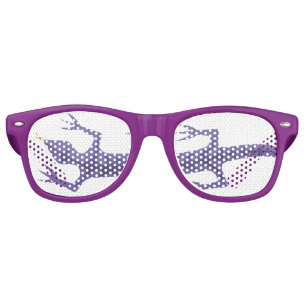 Lunettes De Fête Retro Lizard Mauve
