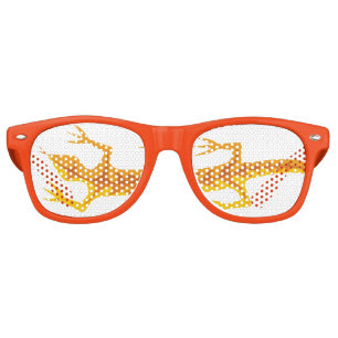 Lunettes De Fête Retro Lizard tribal Orange