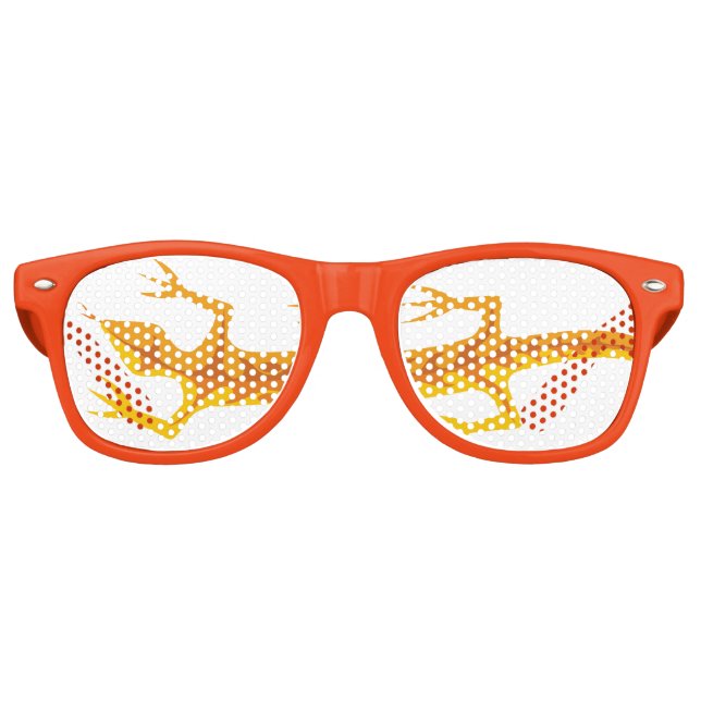 Lunettes De Fête Retro Lizard tribal Orange (Devant)