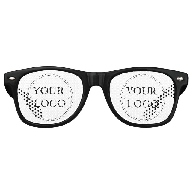 Lunettes De Fête Retro Logo d'entreprise moderne et personnalisé (Devant)