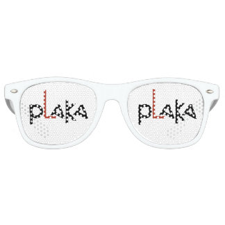 Lunettes De Fête Retro Logo Plaka