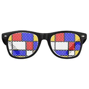 Lunettes De Fête Retro Look Art moderne Mondrian