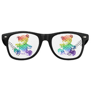 Lunettes De Fête Retro L'ours en peluche en métal brossé de SlipperyJoe's