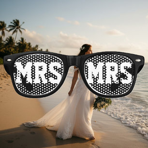 Lunettes De Fête Retro M. et Mme, nuances de mariage pour les jeunes mari