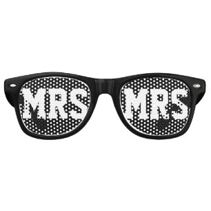 Lunettes De Fête Retro M. et Mme, nuances de mariage pour les jeunes mari