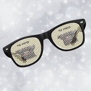 Lunettes De Fête Retro Machine à écrire manuelle noire vintage amusante s