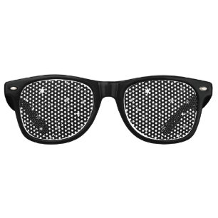 Lunettes De Fête Retro Main Blanche Tirée Étoiles Sur Noir