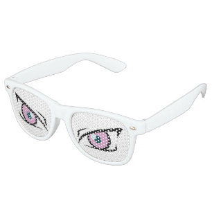 Lunettes De Fête Retro Manga yeux en colère
