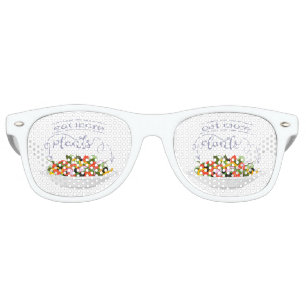 Lunettes De Fête Retro Mangez plus de plantes frais motivation salade let
