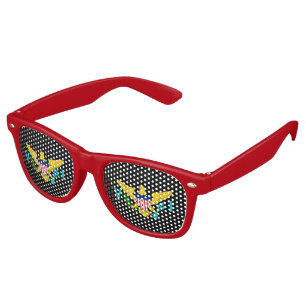 Lunettes De Fête Retro Manteau d'insulaire de Vierge des bras