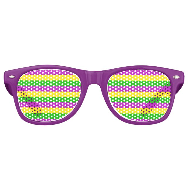 Lunettes De Fête Retro Mardi Gras 2023 Flamboyant Masquerade Célébration (Devant)