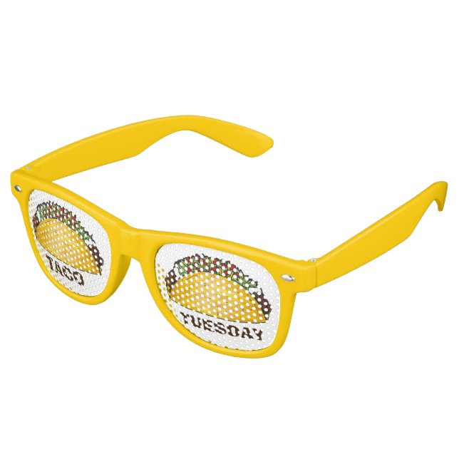 Lunettes De Fête Retro Mardi Taco Tex Mex Nourriture Mexicaine Cinco de M (Angulaire)