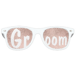 Lunettes De Fête Retro Mariage de  de feuille d'or rose faux de luxe