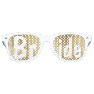 Lunettes De Fête Retro Mariage de luxe en faux or