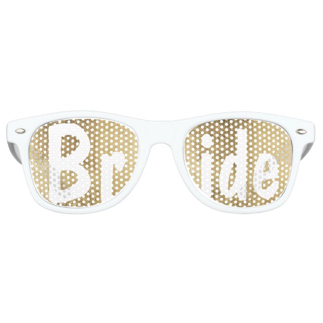 Lunettes De Fête Retro Mariage de luxe en faux or (Devant)