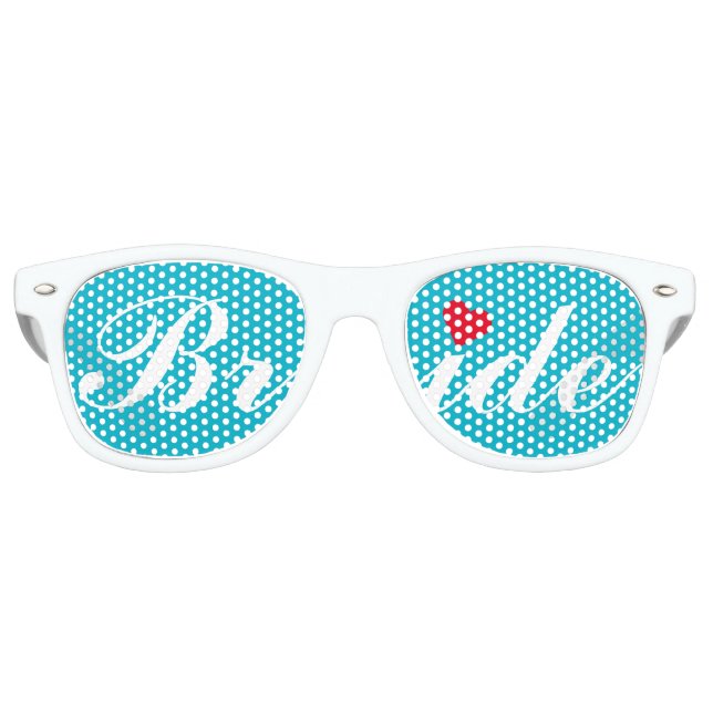 Lunettes De Fête Retro Mariage de mariée Bachelorette Cool White Shades (Devant)