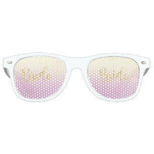 Lunettes De Fête Retro Mariée Paillettes Or Tendance