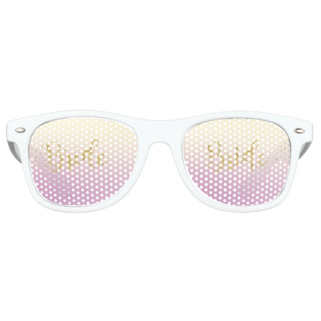 Lunettes De Fête Retro Mariée Paillettes Or Tendance (Devant)