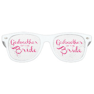 Lunettes De Fête Retro Marraine de la mariée rose