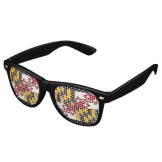 Lunettes De Fête Retro Maryland State Flag Swag Party Eyewear Sunglasses 