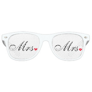 Lunettes De Fête Retro Mme Bride Newlyweds Couples Soirée de mariage