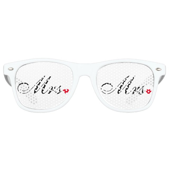 Lunettes De Fête Retro Mme Bride Newlyweds Couples Soirée de mariage (Devant)