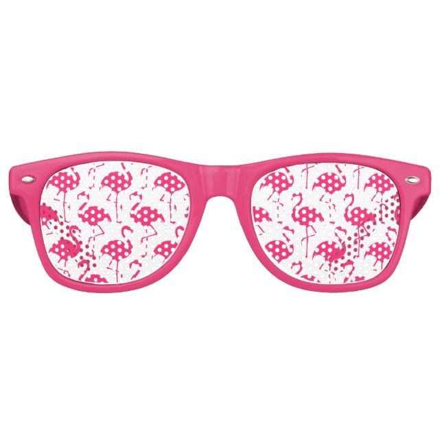 Lunettes De Fête Retro Modèle flamant rose (Devant)