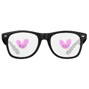 Lunettes De Fête Retro Monogramme de lettre de nom de couple de mariage à
