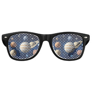 Lunettes De Fête Retro Montage du système solaire