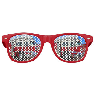 Lunettes De Fête Retro Moteur de feu rouge