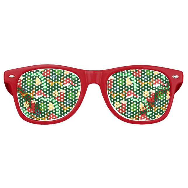 Lunettes De Fête Retro Motif cool de Noël (Devant)
