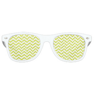 Lunettes De Fête Retro Motif de bande vert Chevron