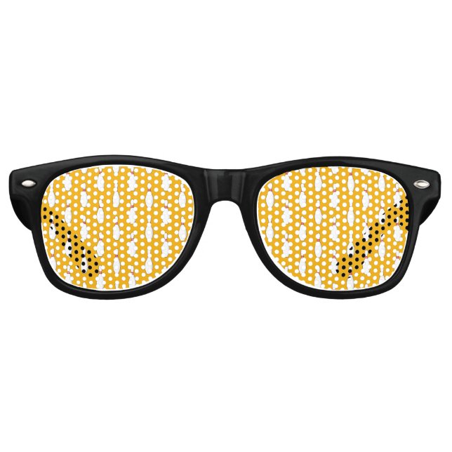 Lunettes De Fête Retro Motif de Bowling Skittle (Devant)