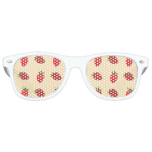 Lunettes De Fête Retro Motif de fraises pour les fruits à l'été bonnes vi